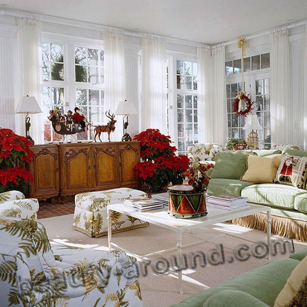 Новогодний / рождественский дизайн, интерьер дома, новогодняя ёлка, фото