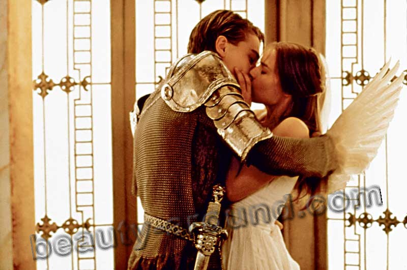 Ромео + Джульетта / Romeo + Juliet (1996) Леонардо Ди Каприо и Клэр Дэйнс, фото, кадры из фильма, лучший поцелуй