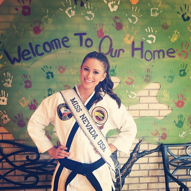 Nia Sanchez black belt of taekwondo