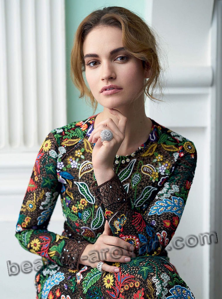 Lily James beautiful TV series actress picture