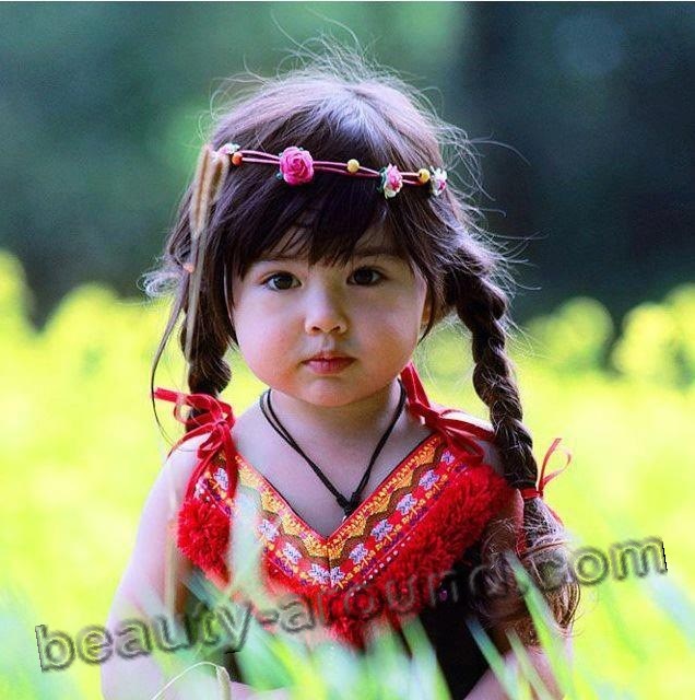 Beautiful Mongolian baby girl photo