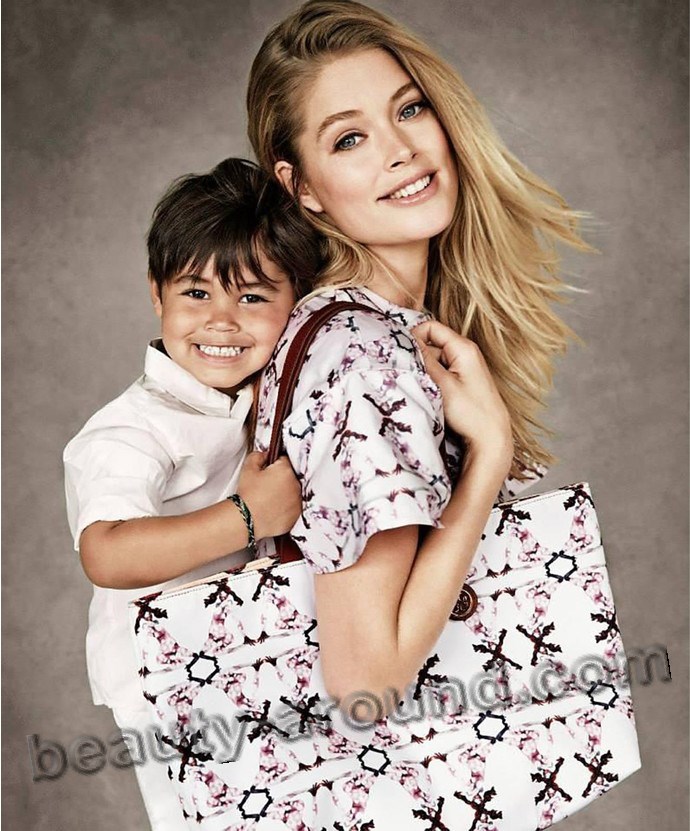 Doutzen Kroes and her son Phyllon Joy Gorre photo