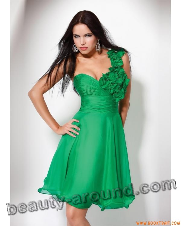 beautiful green evening dresses photos