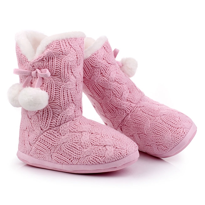 rose homemade knitted ugg boots