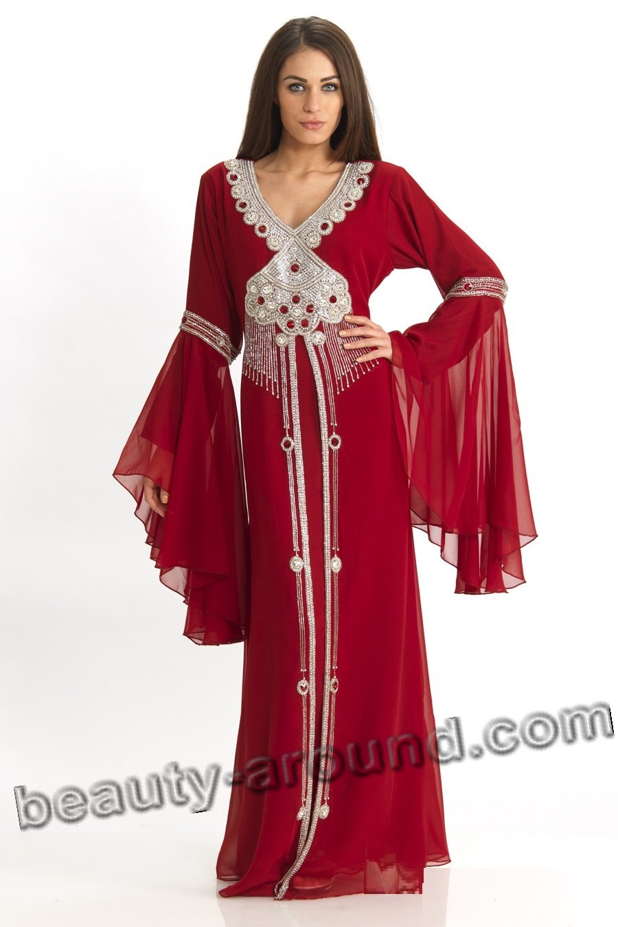 Muslim women silk caftans pictures