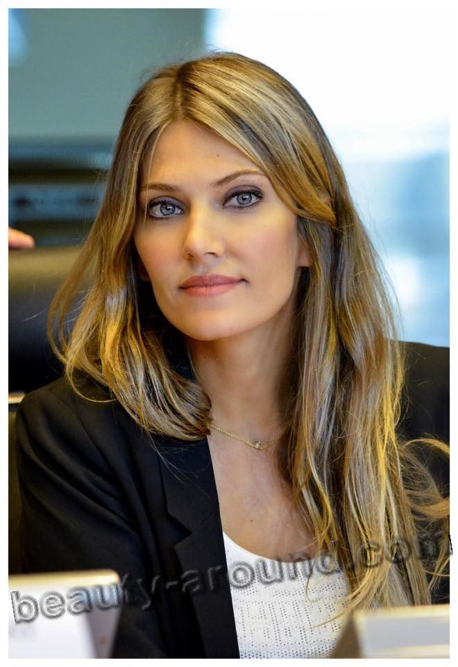 Eva Kaili  beautiful Greek member of the European Parliament photo