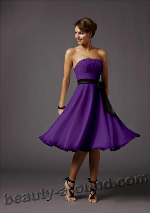 вечернее фиолетовое платье фото