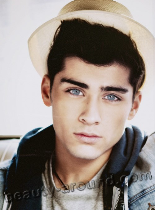 Zayn Malik with blue lenses photo